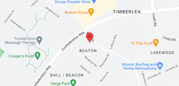 map of 165 Beaton Place